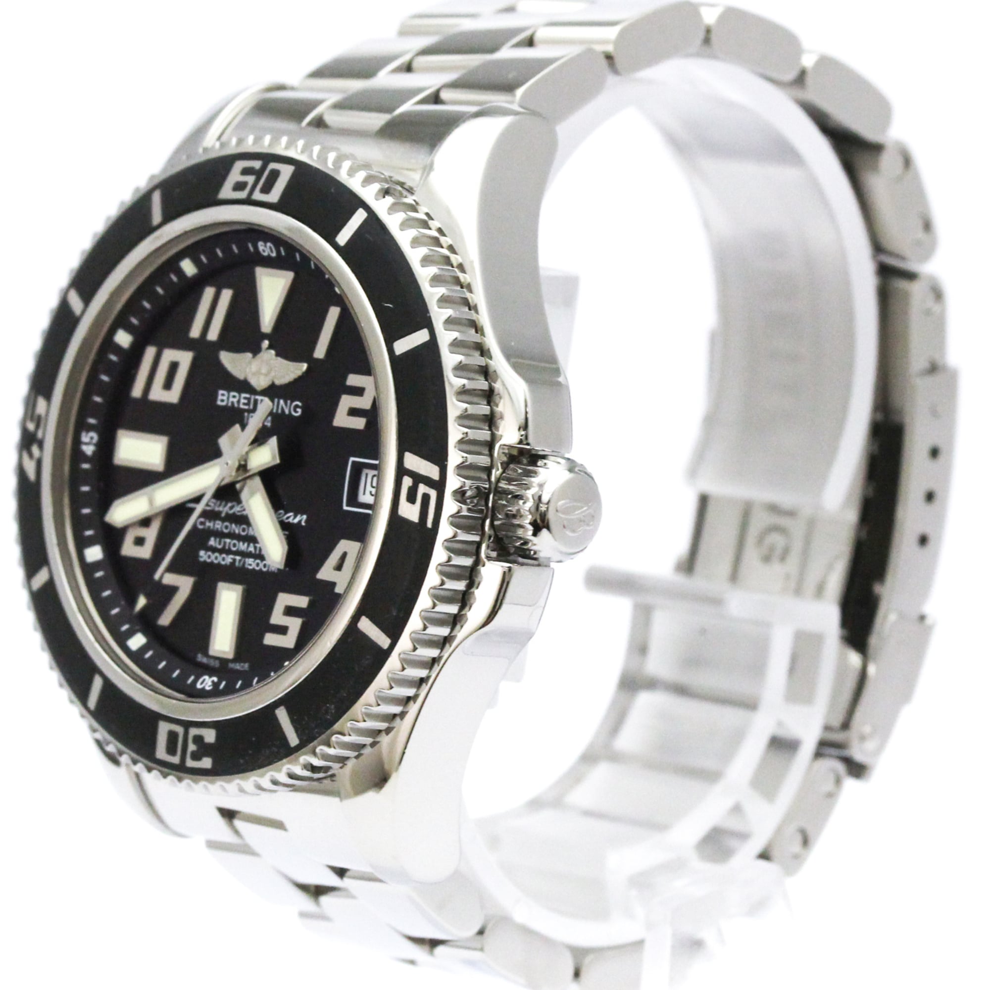 BREITLING SuperOcean 42 Steel Automatic Mens Watch A17364 Polished — Very Good