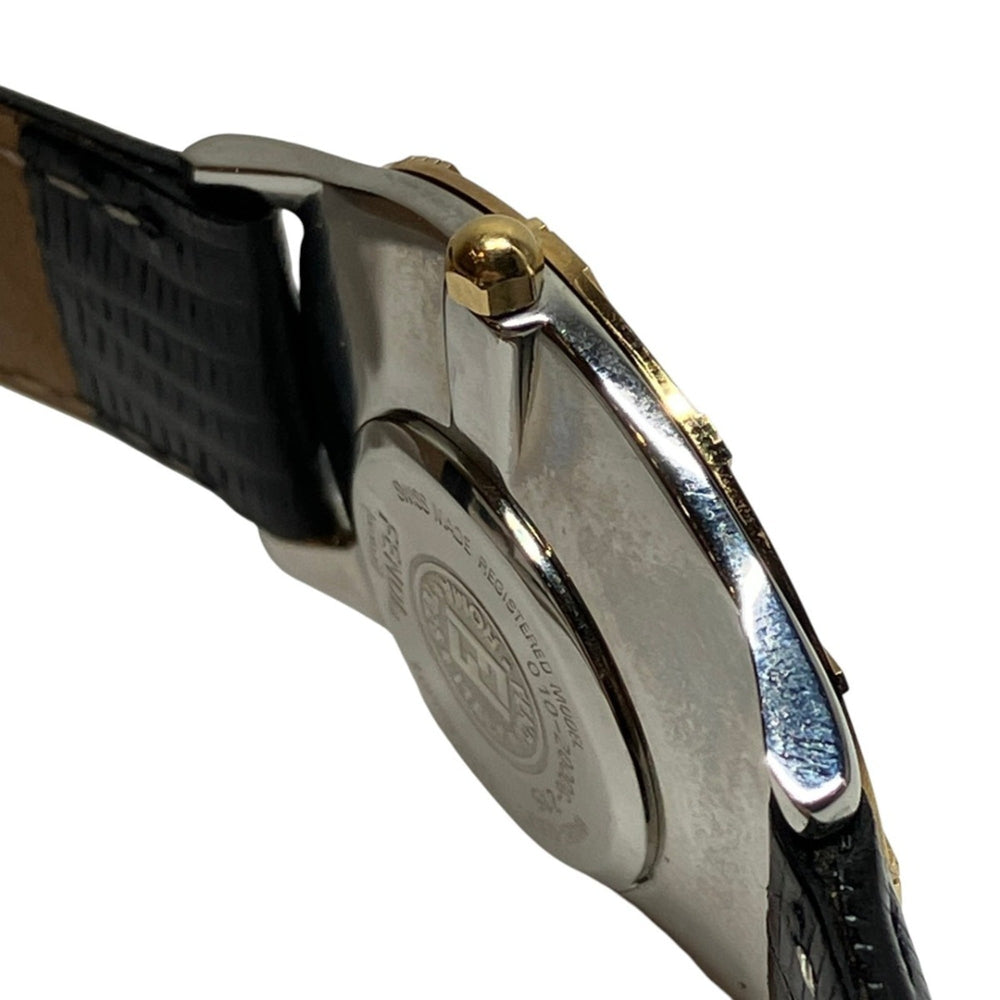 Fendi watch, total weight 41.2g, stainless steel, genuine leather strap, quartz movement, white dial, 2000G — Good