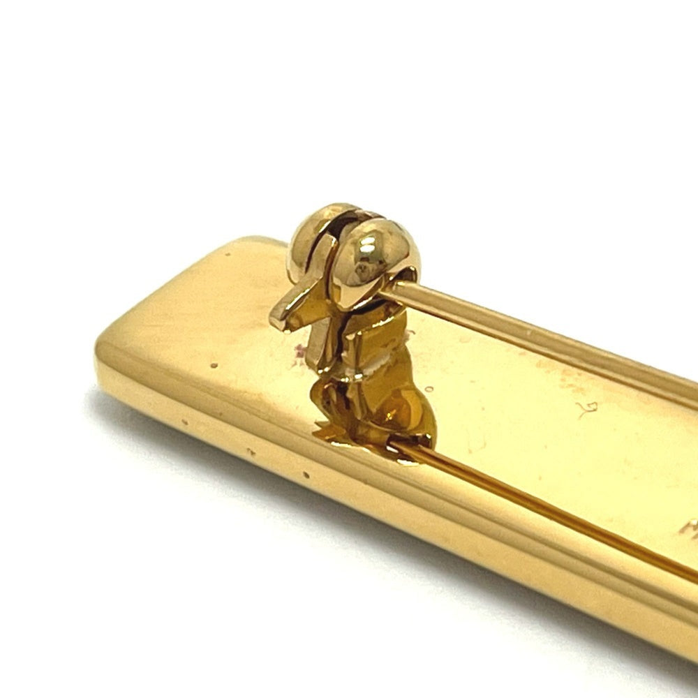 HERMES Hermes Takayaki enamel pin tuck brooch metal ladies gold — Like New
