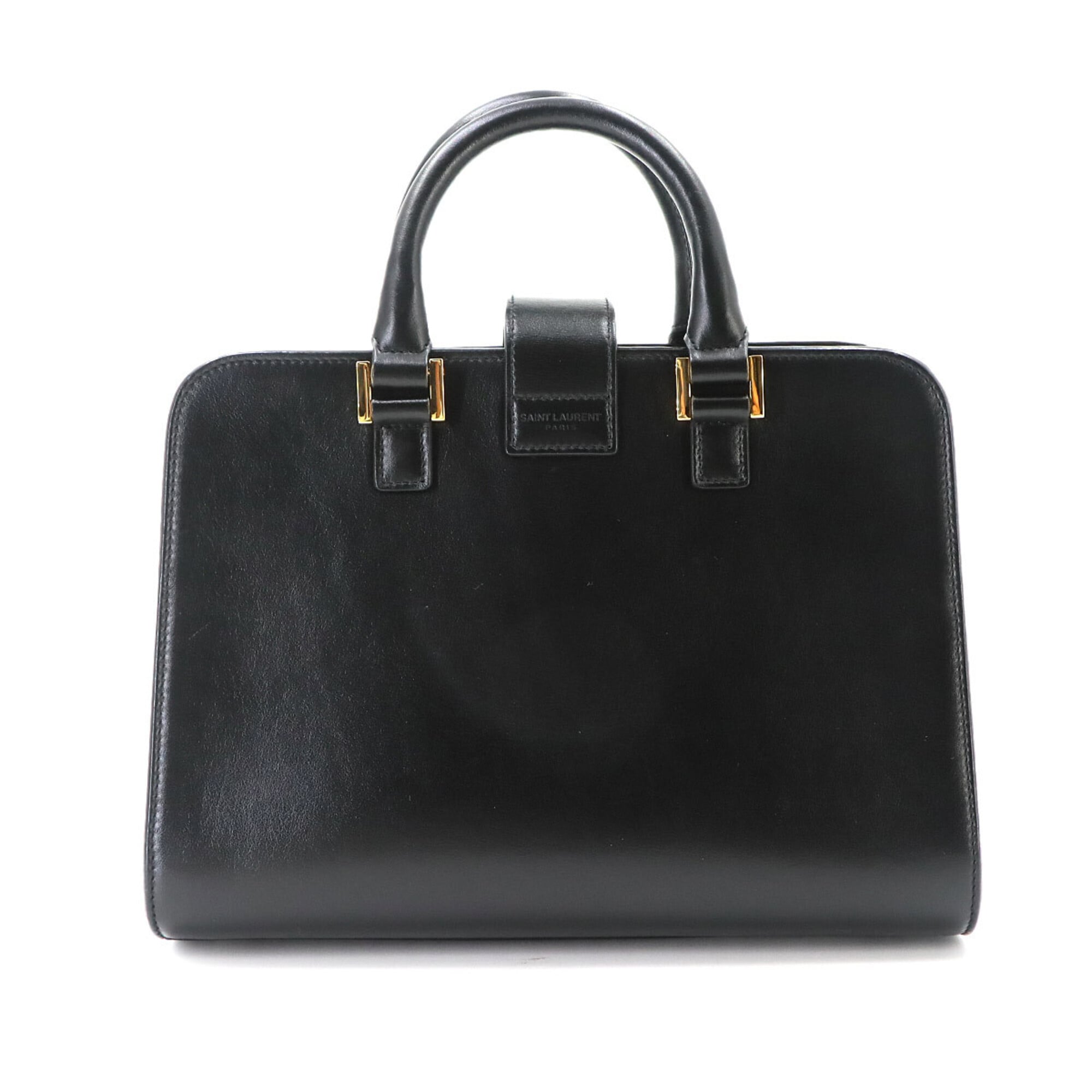 Saint Laurent Baby Cabas 2-way Hand/Shoulder Handbag, Leather, Black, 472466 — Like New