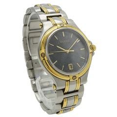 GUCCI Men's Quartz Watch 9040M, Black Dial, Date Display, Stainless Steel — Good