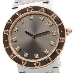BVLGARI Bulgari 12-Diamond Watch, 18K Pink Gold (PG) Stainless Steel, Women's, Gray Tone, BBP33SG — Very Good