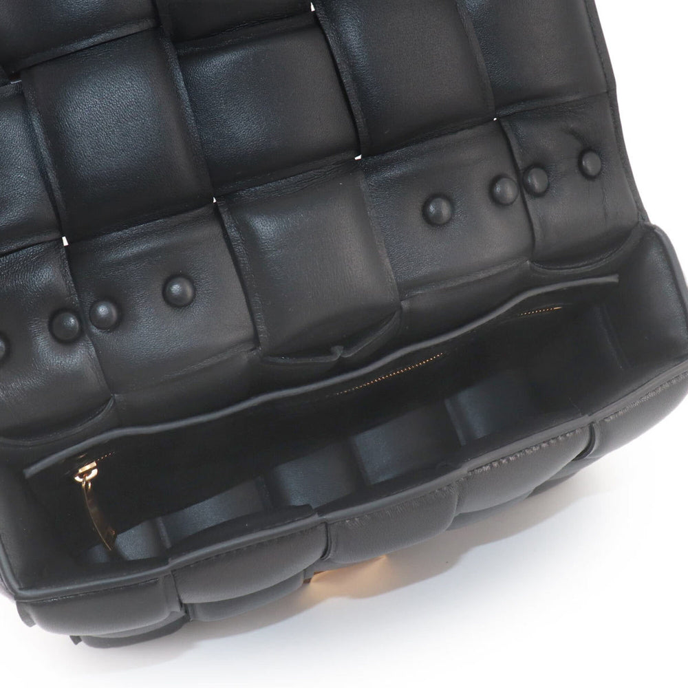 Bottega Veneta Intrecciato Chain Cassette 2-way Hand/Shoulder Handbag Leather Black 631421 — New - Store Return