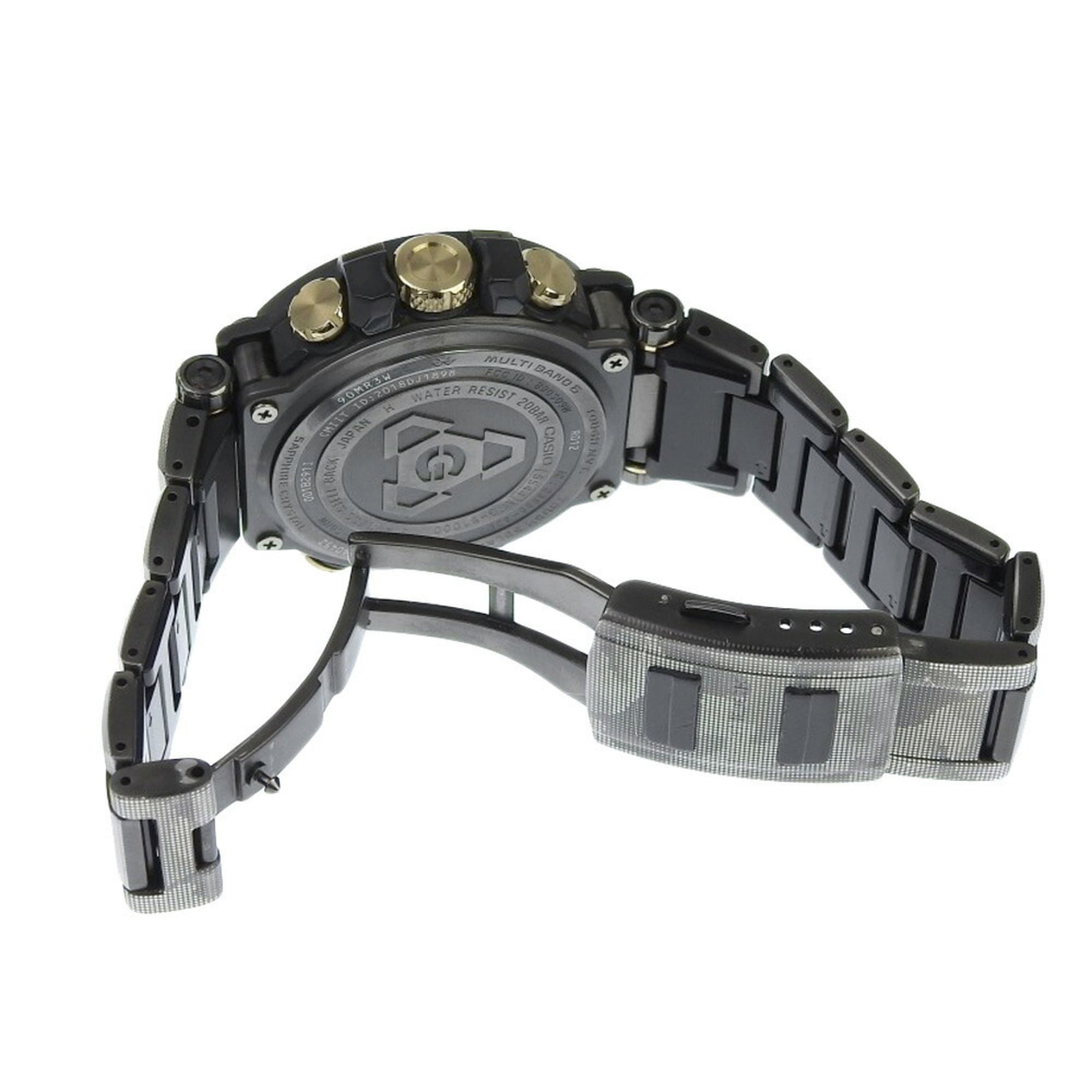 CASIO G-Shock MTG B1000 DCM 1AJF Black Dial Watch Metal SS Radio Solar 48mm Men's — Very Good