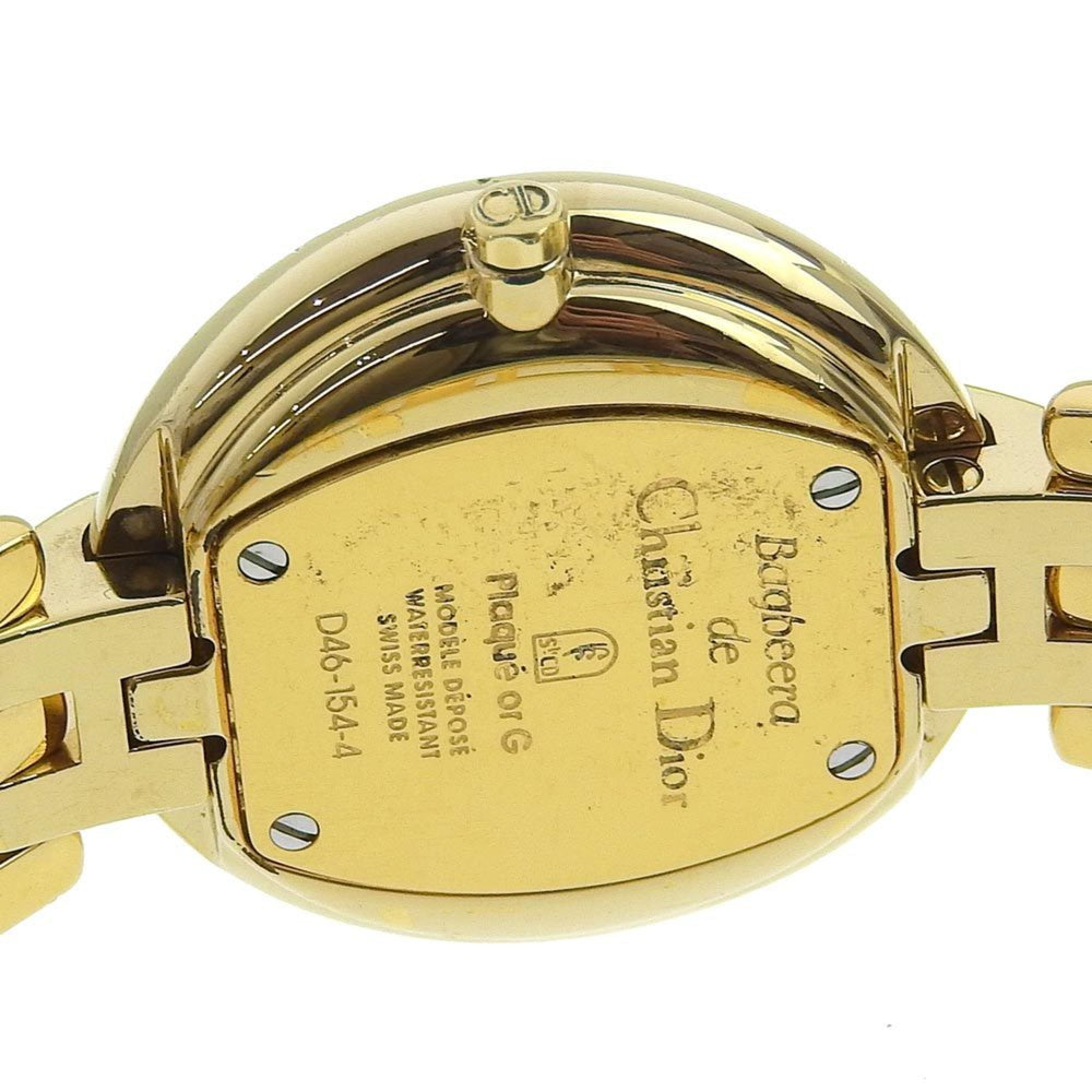 Christian Dior Bakira Watch D46-154-4 Gold Plated Quartz Analog Display Black Dial Women's I120224009 — Good