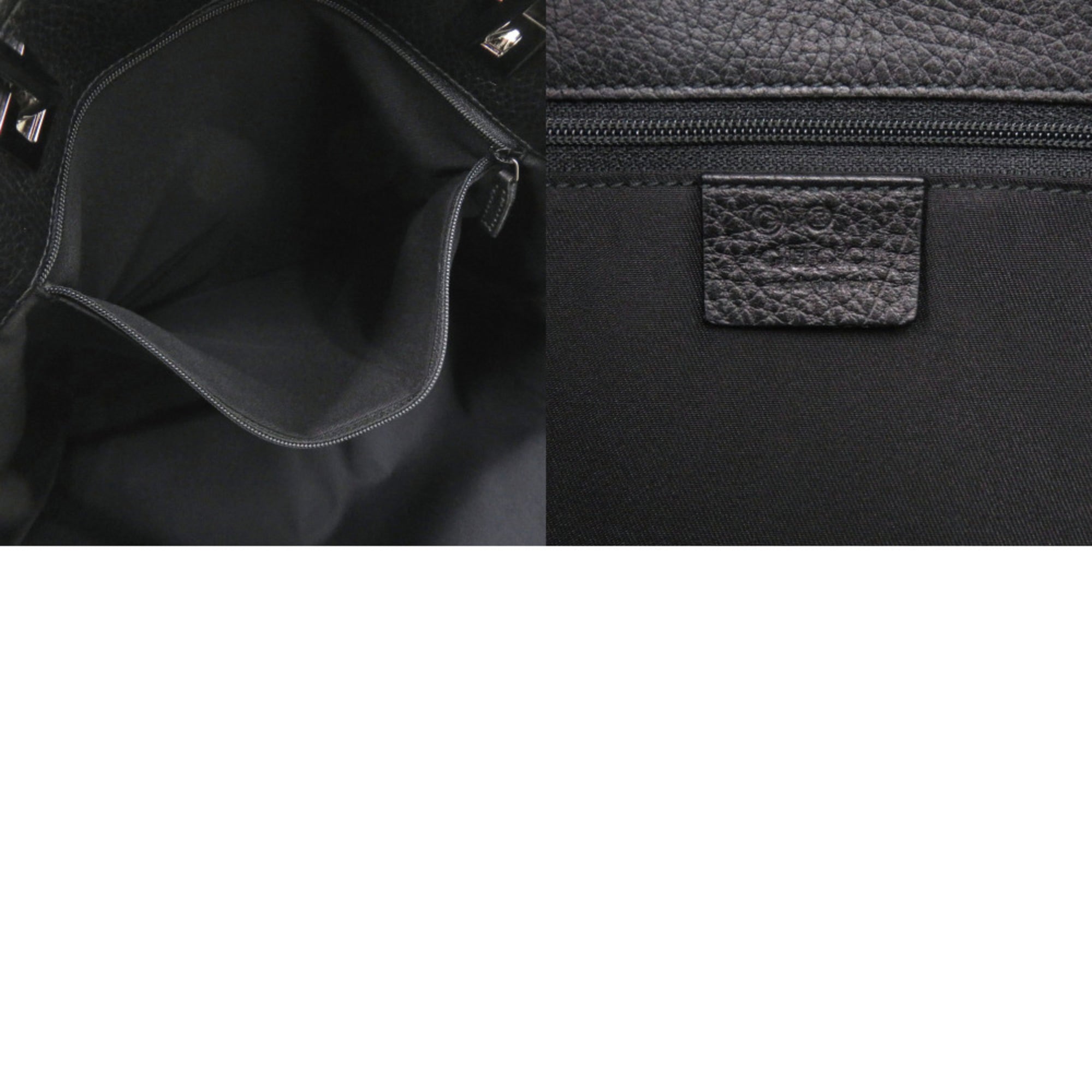 Gucci GG pattern 269123 Nylon Leather Black Tote Bag 1379GUCCI — Like New