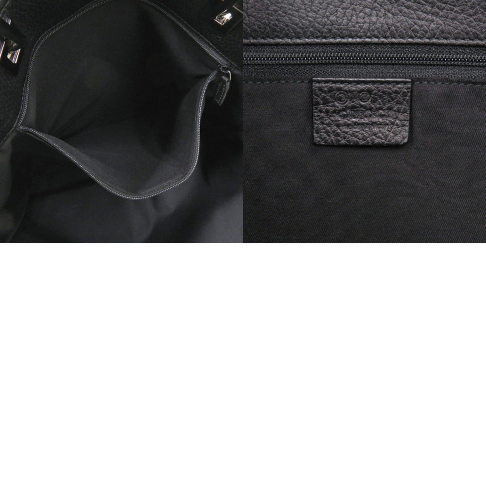 Gucci GG pattern 269123 Nylon Leather Black Tote Bag 1379GUCCI — Like New