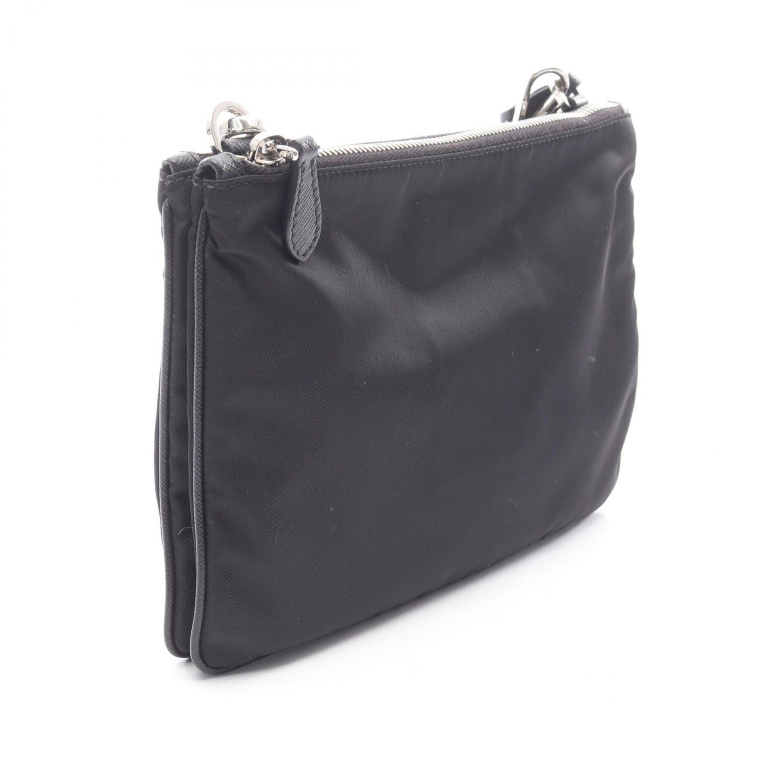 Prada Re-Edition 2000 Shoulder Bag/Handbag, Nylon & Saffiano Leather, Women's, Black, 1BH046
