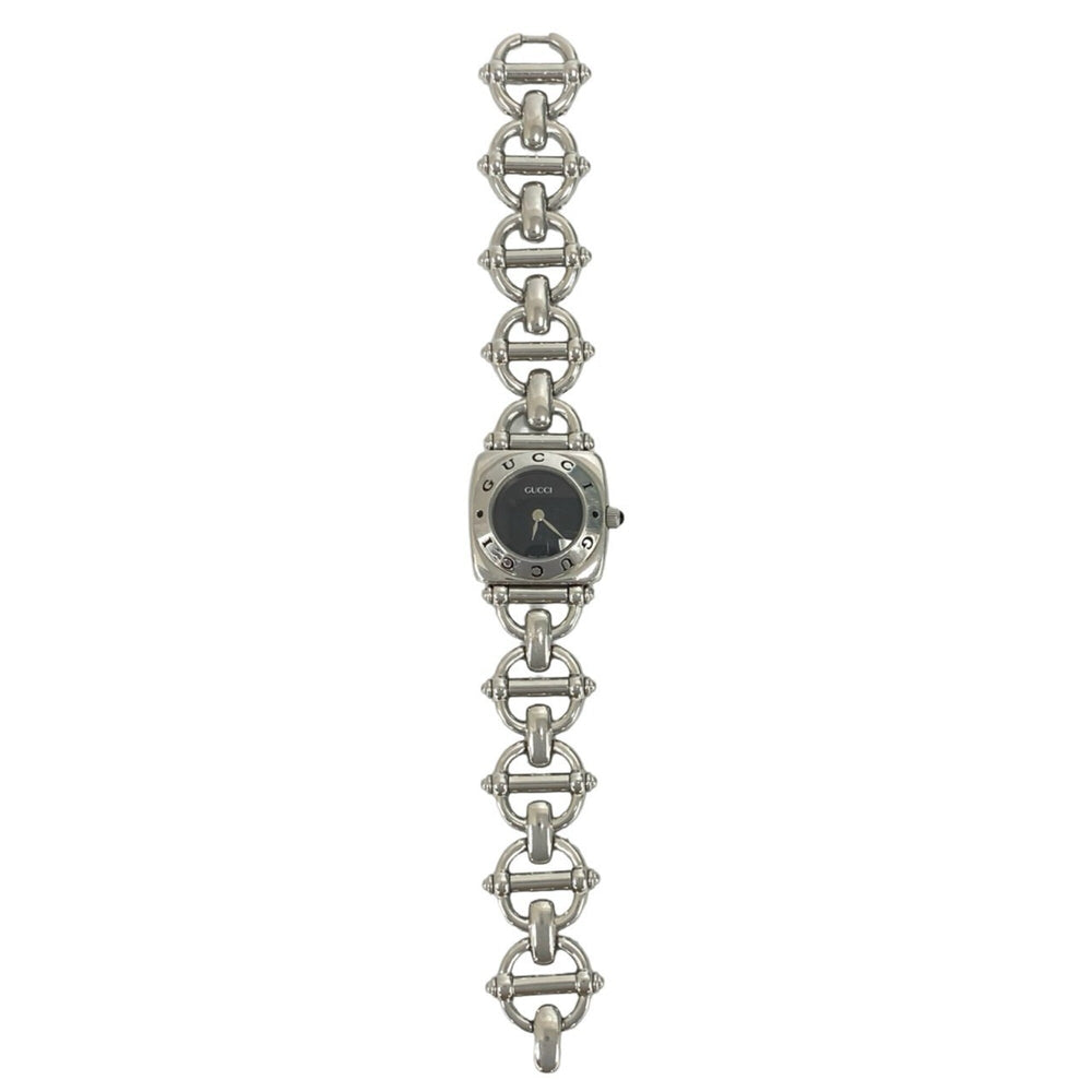 GUCCI Horsebit Chain Stainless Steel Quartz Wristwatch, Silver, 37483 — Good