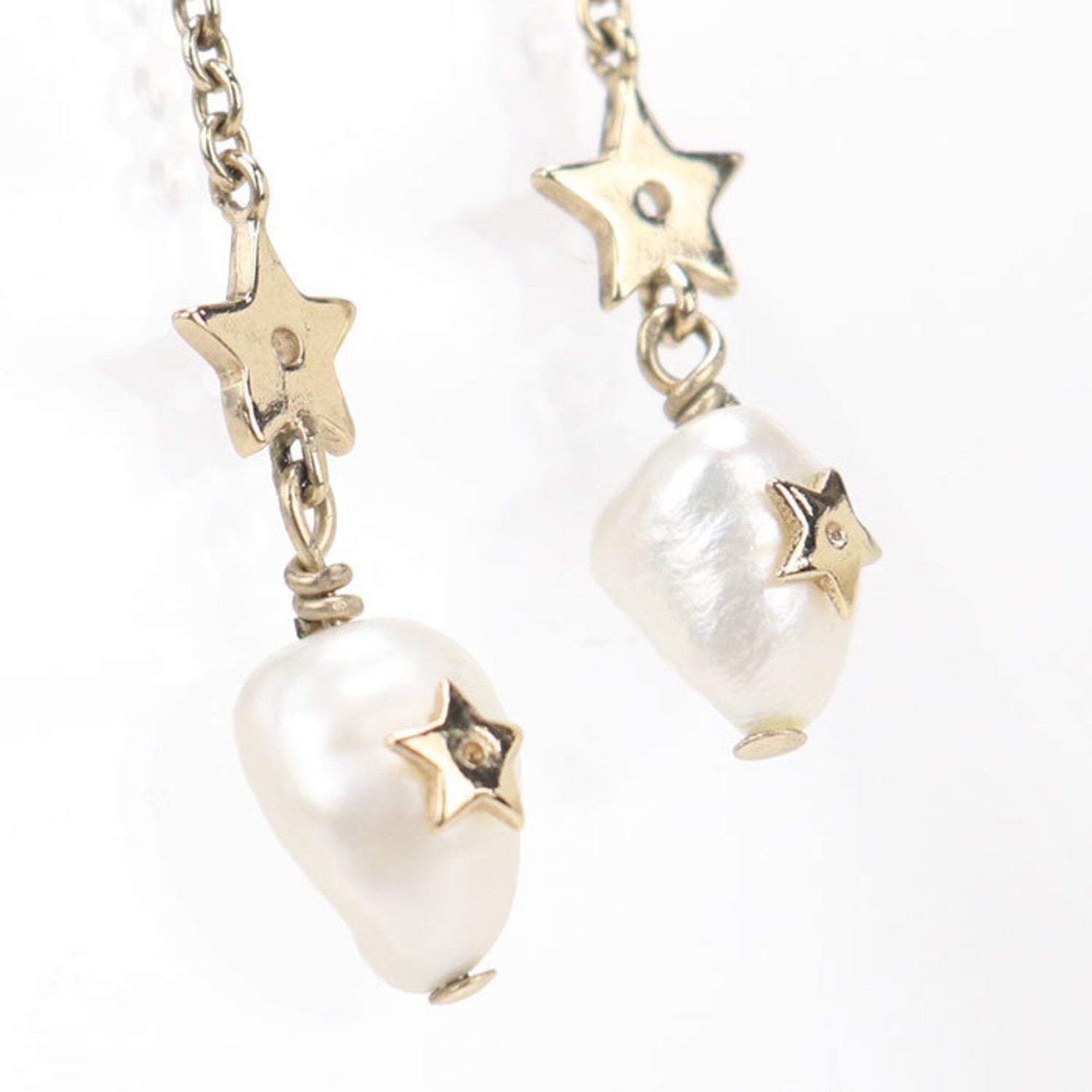 Christian Dior DIOR Dior Earrings CD Logo Star Women's Gold
