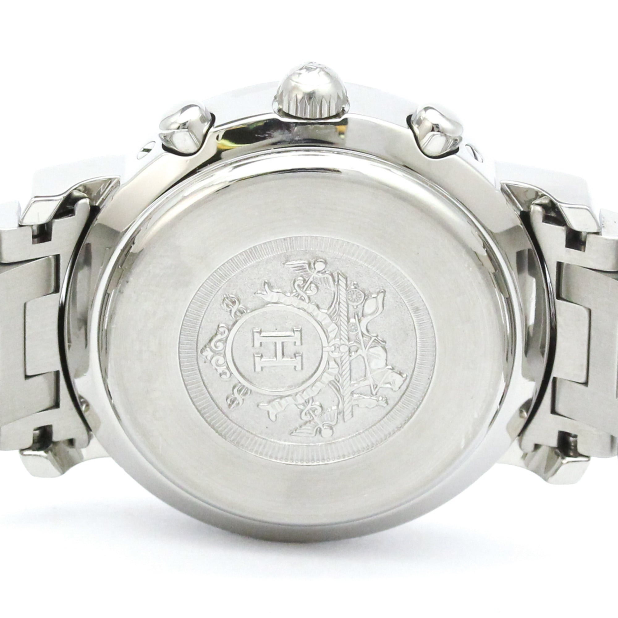 HERMES Clipper Chronograph Steel Quartz Ladies Watch CL1.310 Polished — Very Good
