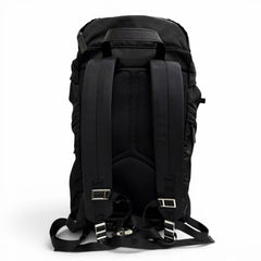 PRADA 2VZ019 Triangle Logo Re-Nylon Leather Backpack Daypack Black Made in Italy Men's with Dust Bag — Like New