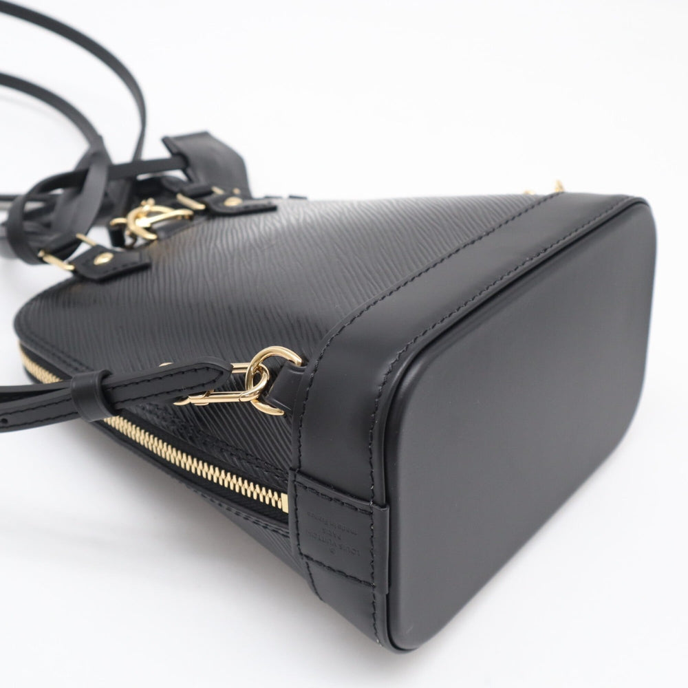 LOUIS VUITTON Epi Alma Backpack M25103 with Straps, Black, Women's — New - Store Return