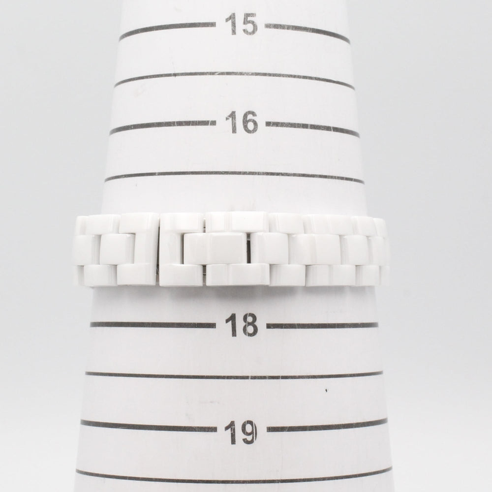 Chanel J12 Diamond Bezel 8-Diamond Watch, Ceramic, Diamond, Ladies, White, H3110 — Very Good