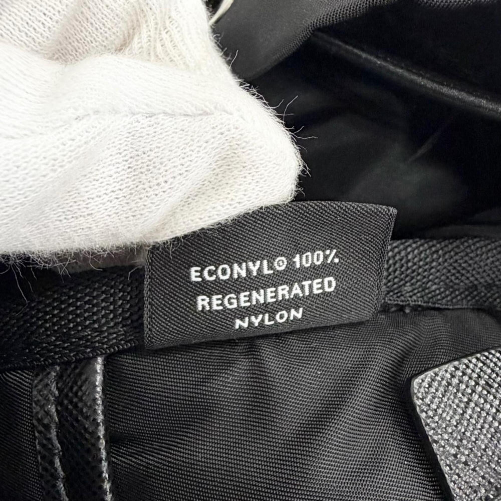 PRADA 2VZ019 Triangle Logo Re-Nylon Leather Backpack Daypack Black Made in Italy Men's with Dust Bag — Like New