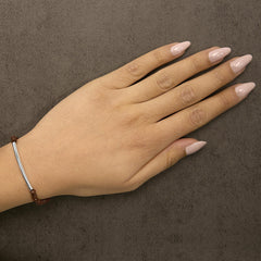 Sterling Silver Sand Bead Station Bracelet Bolo