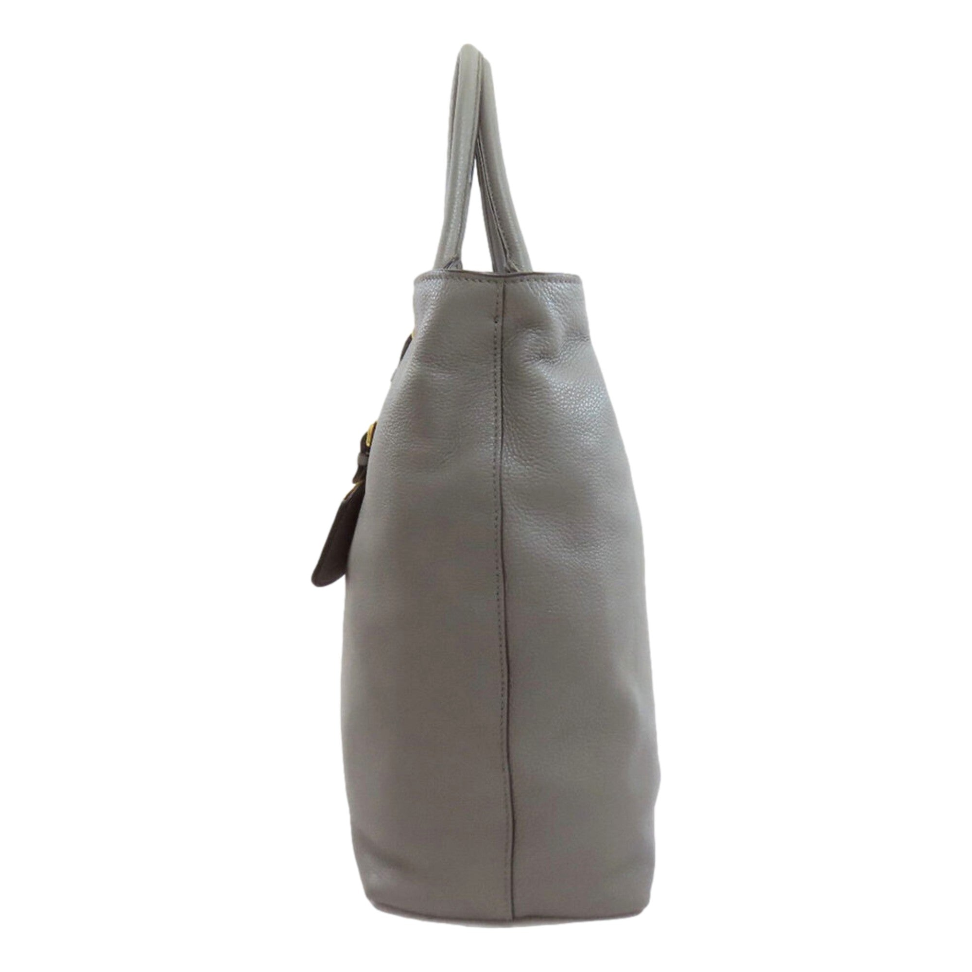 Prada Gray Vitello Phenix Shopping Tote Bag